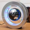 Round LED World Map Floating Globe Magnetic Levitation Light Anti Gravity Magic - immagine 2