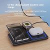 15W 3 In 1 LED Fast Wireless Charger Stand Foldable Charging Station For Smart Phone 15 14 13 12 11 IWatch 9 8 7 6 5 Airpods Pro - immagine 2