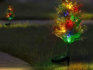 Solar-powered Christmas Lights Pine And Cypress  Trees